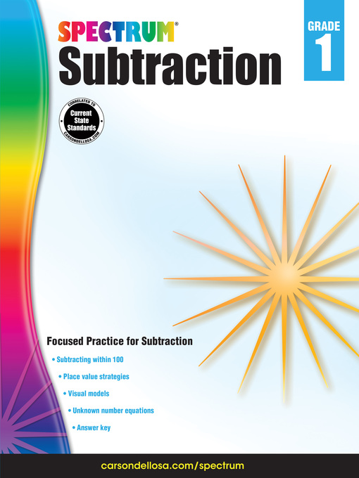 Title details for Subtraction, Grade 1 by Spectrum - Available